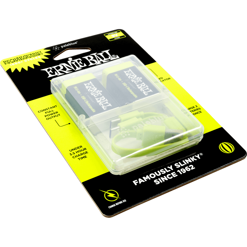 ERNIE BALL USB-C RECHARGEABLE USB-C RECHARGEABLE 9V BATTERY 2-PACK - P09642 image 5