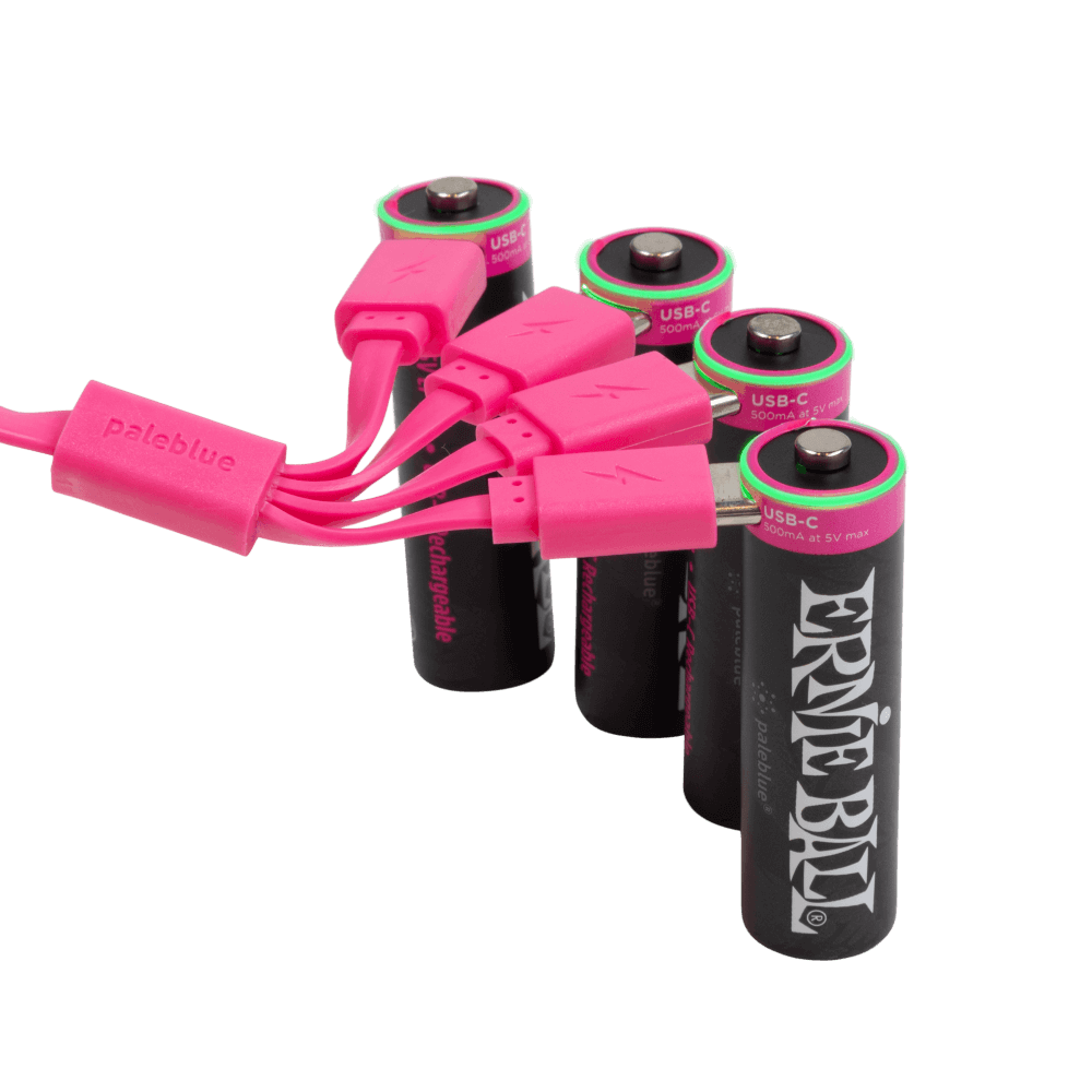 ERNIE BALL USB-C RECHARGEABLE AA BATTERY 4-PACK - P09643 image 1