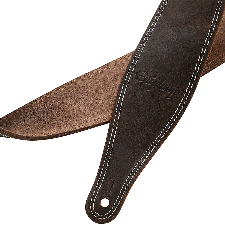 EPIPHONE PREMIUM LEATHER GUITAR STRAP - AEST-BRN image 1