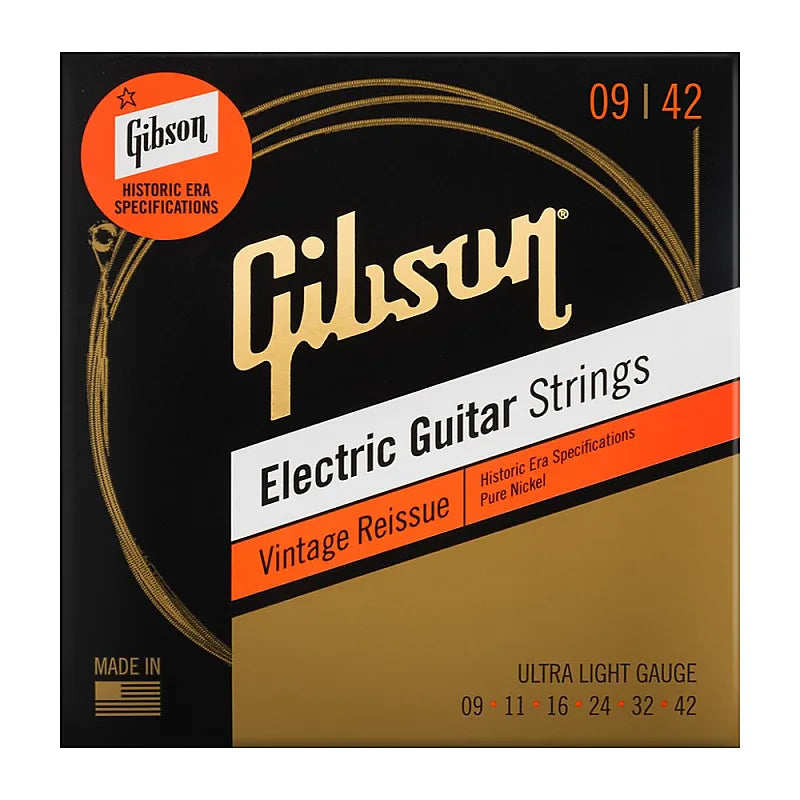 GIBSON VINTAGE REISSUE ULTRA LIGHT ELECTRIC GUITAR STRINGS - SEG-HVR9 image 0