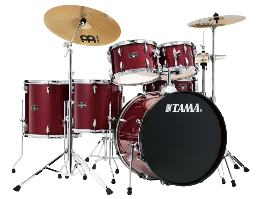 TAMA IMPERIALSTAR 6-PIECE COMPLETE KIT WITH MEINL HCS CYMBALS - IE62CCPM image 0