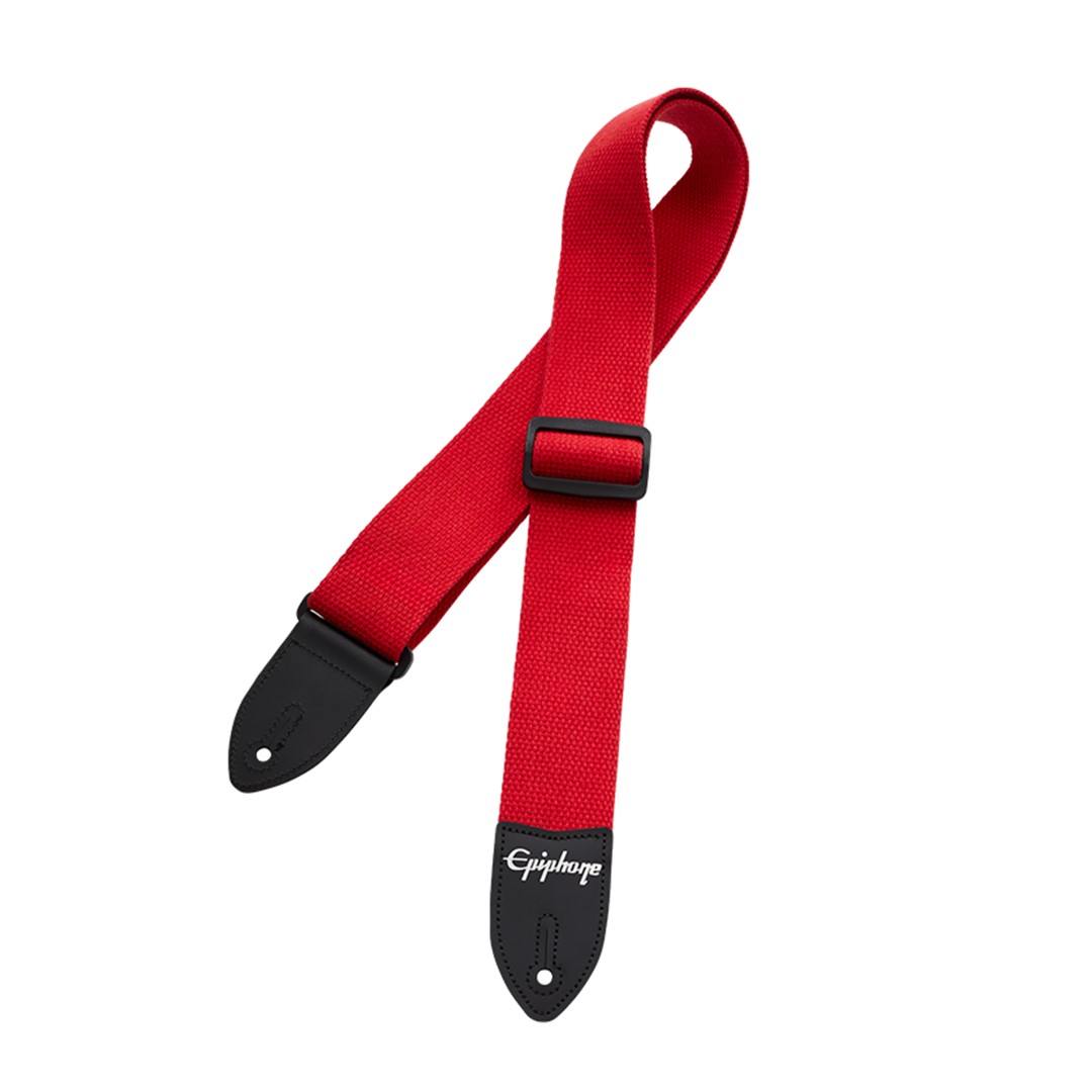 EPIPHONE AEST-CTRD RED COTTON GUITAR STRAP - AEST-CTRD image 0