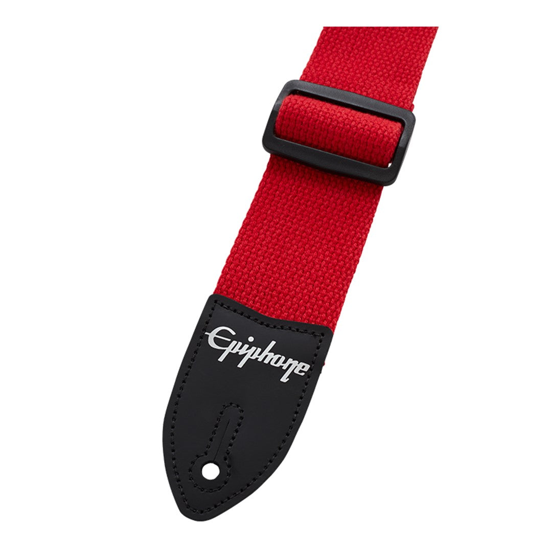 EPIPHONE AEST-CTRD RED COTTON GUITAR STRAP - AEST-CTRD image 1