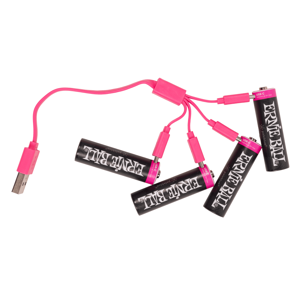ERNIE BALL USB-C RECHARGEABLE AA BATTERY 4-PACK - P09643 image 2