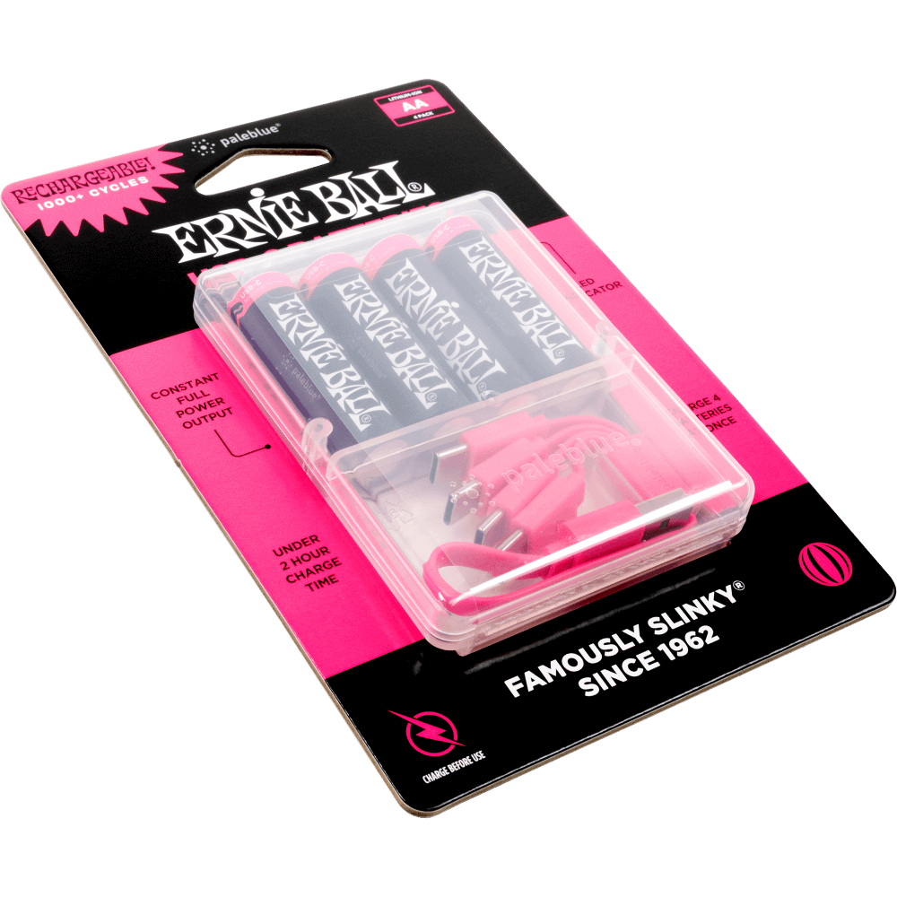 ERNIE BALL USB-C RECHARGEABLE AA BATTERY 4-PACK - P09643 image 5