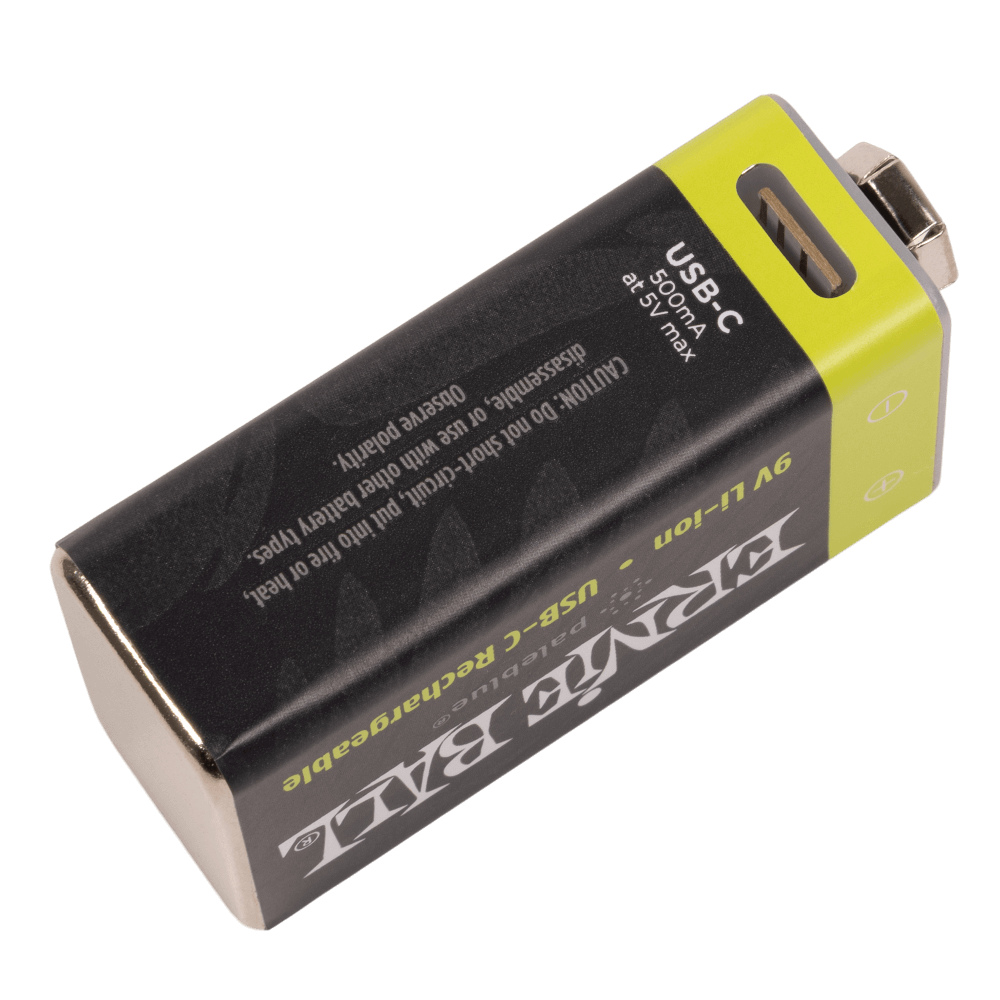 ERNIE BALL USB-C RECHARGEABLE USB-C RECHARGEABLE 9V BATTERY 2-PACK - P09642 image 2