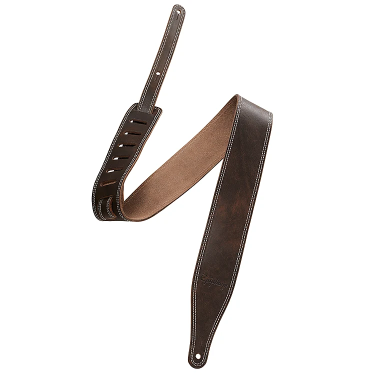 EPIPHONE PREMIUM LEATHER GUITAR STRAP - AEST-BRN image 0